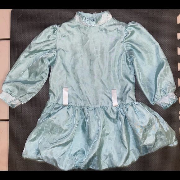 Girls Dress•Icy Grey-ish Blue Long Sleeve Bubble Dress•size5 - Picture 8 of 15